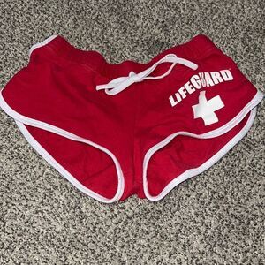 Lifeguard San Diego - Red Booty Shorts - S